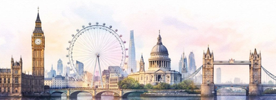 Pastelowe tło krajobrazu Wielkiej Brytanii